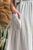 Pure Cotton Santos Quinn Culotte Pant Stone /5 =